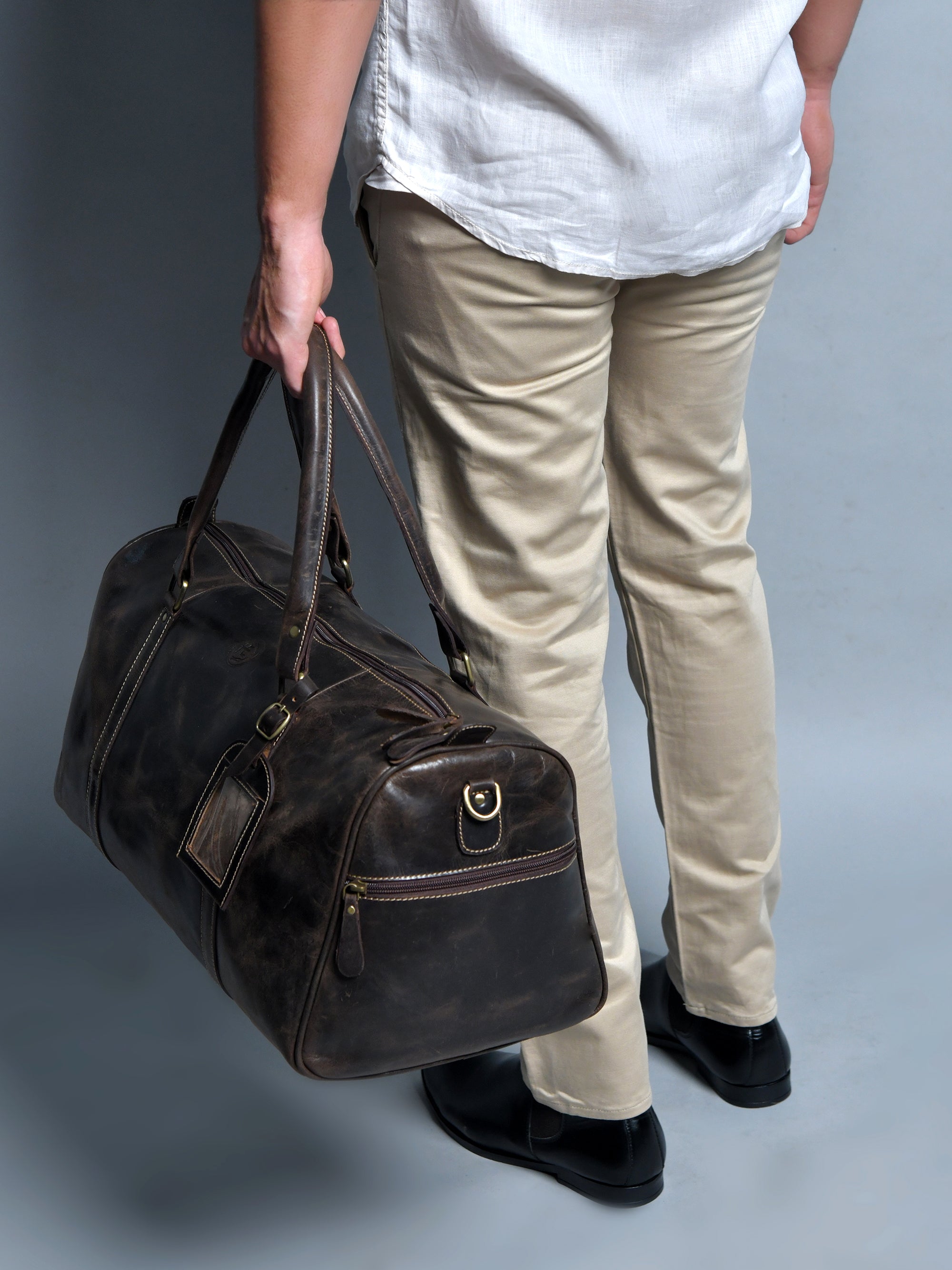 The Voyager Premium Leather Duffel Bag